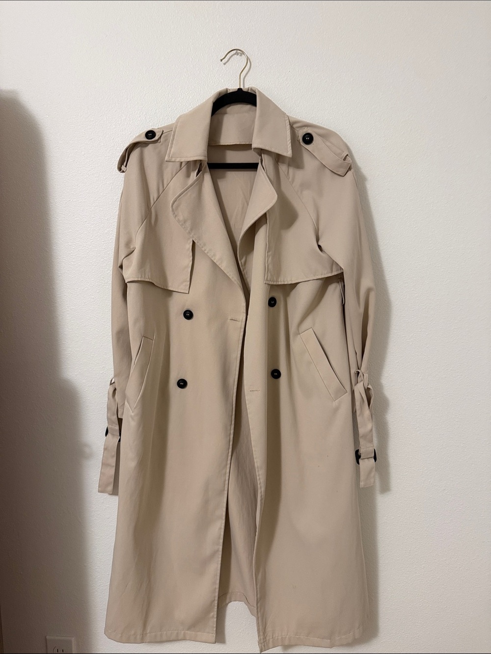 Classic Beige Trench Coat - Women's Long Trench